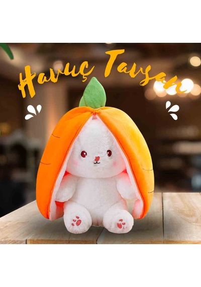 25 Cm Havuç Kulaklı Tavşan