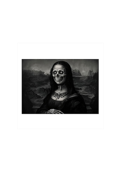 Kafatası Mona Lisa Mdf Tablo