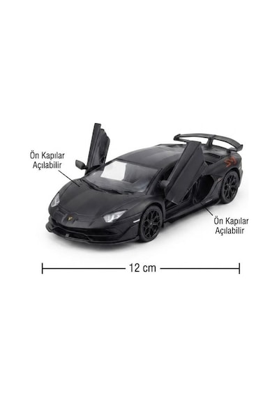Hobbiez Lisanslı Lamborghini Aventador Kapıları Açılabilir Model Diecast 1.36 Ölçek Metal Model Araç