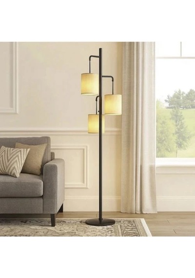 Siena Modern Siyah 3 Başlıklı Lambader 1657-2406