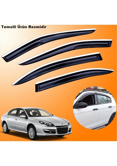 Renault Laguna 3 Mügen Cam Rüzgarlığı Abs Krom Nikelajlı Cam Rüzgarlığı 2008 Sonrası 4 Lü Set