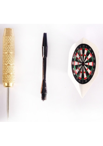 Delta 22 Gr. Dart Oku 3 Lü Set - Çelik Uç + Pirinç Gövde + Renkli Kanat - Dart Oku Seti