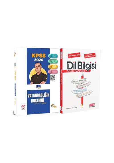 Doktrin 2026 Kpss Vatandaşlık Vatandaşlığın Doktrini Ve Akm Dil Bilgisi Soru Bankası Seti 2 Kitap