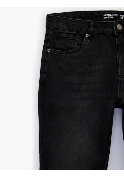 Koton Normal Bel Pamuklu 5 Cepli Slim Fit Jean Pantolon - Brad Jean Siyah 6sam40170nd Siyah Koton Normal Bel Pamuklu 5 Cepli Slim Fit Jean Pantolon - Brad Jean Siyah 6sam40170nd Siyah