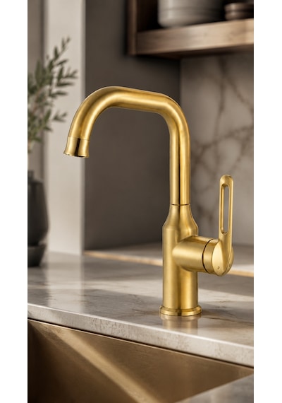 Stello Lavabo Bataryası Mat Altın Vm-1404
