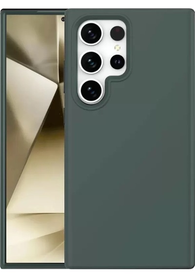 Newface Samsung Galaxy S24 Ultra Kılıf First Silikon - Koyu Yeşil