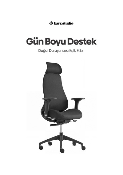 Lizbon Ergonomik Çalışma Koltuğu Siyah