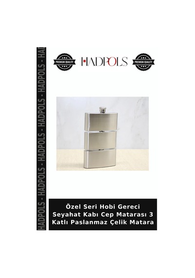 Özel Seri Hobi Gereci Seyahat Kabı Cep Matarası 3 Katlı Paslanmaz Çelik Matara