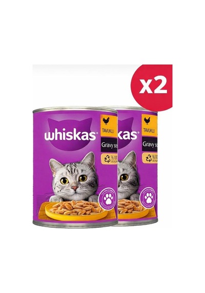 Whiskas Tavuklu Yetişkin Konserve Kedi Maması 400 Gr X 2 Adet
