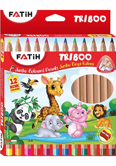 Fatih Kuru Boya Tribo 12 Renk Jumbo Üçgen Diğer
