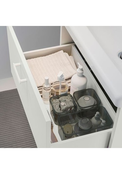 Ikea Enhet Lavabo Dolabı, Beyaz, 60x42x60 Cm, 2 Çekmeceli
