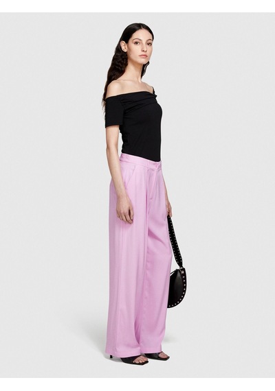 Sisley Viskoz Önü Pileli Geniş Paça Pantolon Kadın Sarı Pantolon - 324p49nmlf057