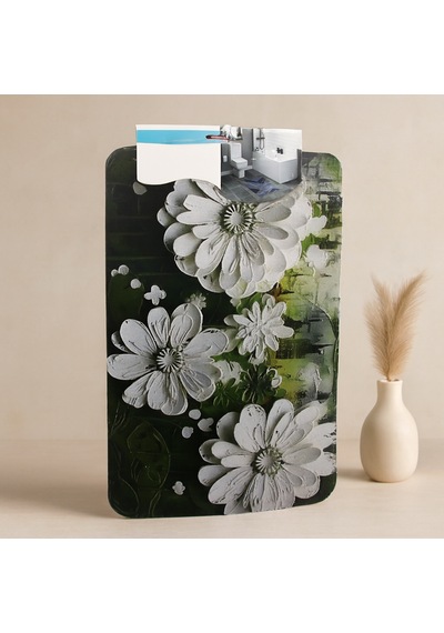 Dikdörtgen Desenli Banyo Paspası 38x58 Cm Su Emici Elastik Çok Renkli