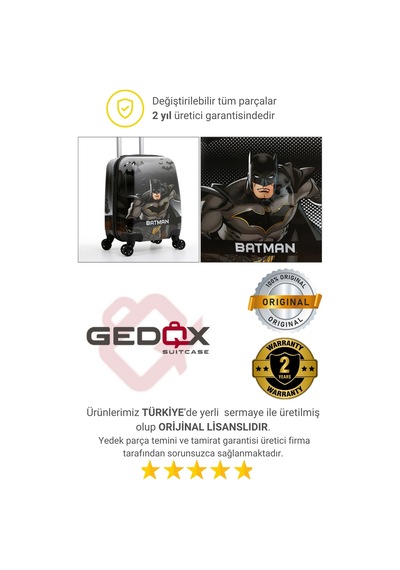 Louisiana Polo Lisanslı Batman Policarbon Çocuk Valizi Siyah-beyaz 2986