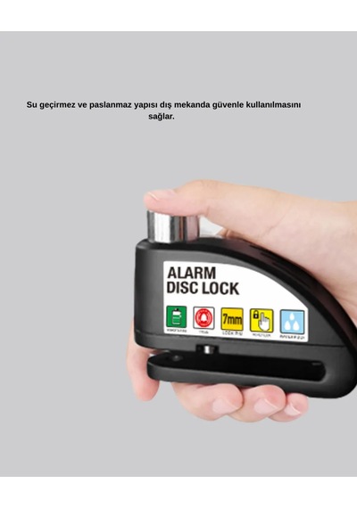 Astraltech 110 Db Alarmlı Su Geçirmez Disk Fren Kilidi