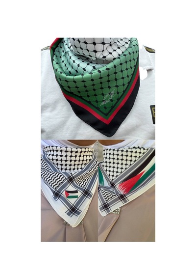 Aldaıyr 3 Adetfilistin Temalı Fular 50x50 Unisex Günlük Kullanıma Uygun Puşi Şal Kefiye Filistin Çok Renkli R