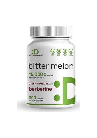 Bitter Melon With Berberine Supplement 15,000mg Per Serving, 300 Capsules