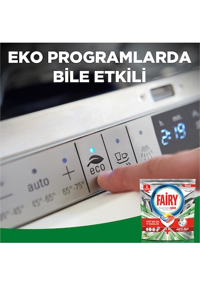 Fairy Platinum Plus Limon Kokulu 22 Yıkama Bulaşık Makinesi Deterjanı Tableti - Kapsülü