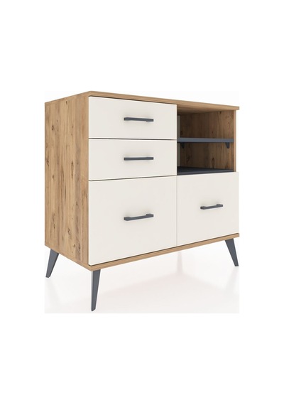 Hyperion Şifonyer 2 Raflı 4 Çekmeceli 88x44x80 Çam-antrasit/aytaşı Antrasit/aytaşı Hyperion Şifonyer 2 Raflı 4 Çekmeceli 88x44x80 Çam-antrasit/aytaşı Antrasit/aytaşı