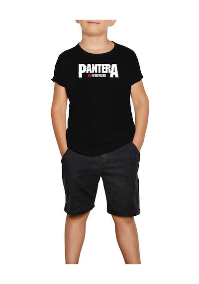 Zepplin Giyim Pantera Walk On The Wild Side Siyah Çocuk Tişört