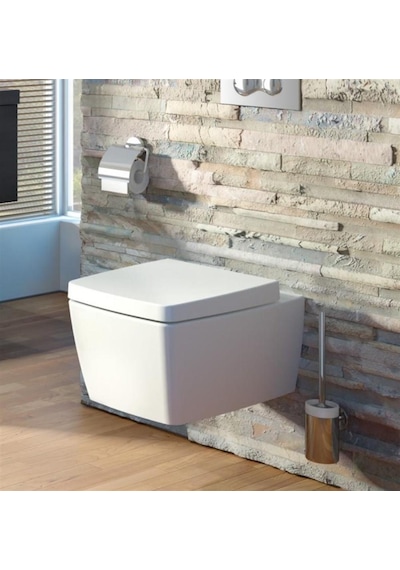 VitrA Metropole Rim-ex Beyaz Kanalsız Asma Klozet Ve Yavaş Kapanır Kapak 7672b003-0559 Beyaz