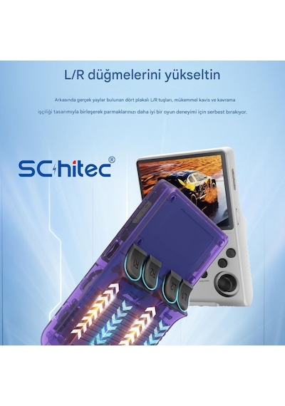 Schitec Retro Arcade R40s Pro Taşınabilir El Atari Konsolu 30.000 Oyunlu 98gb Yeşil