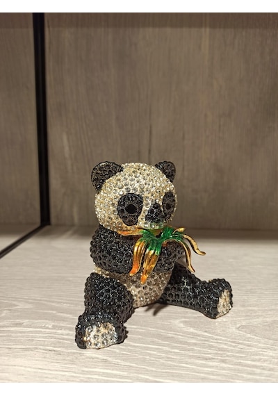 Swarovski Taşlı Panda Mücevherlik / Dekoratif Biblo