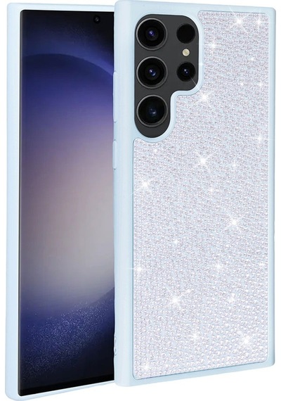 Samsung Galaxy Uyumlu S23 Ultra Kılıf Parlak Full Taşlı Tasarım Ston Kapak