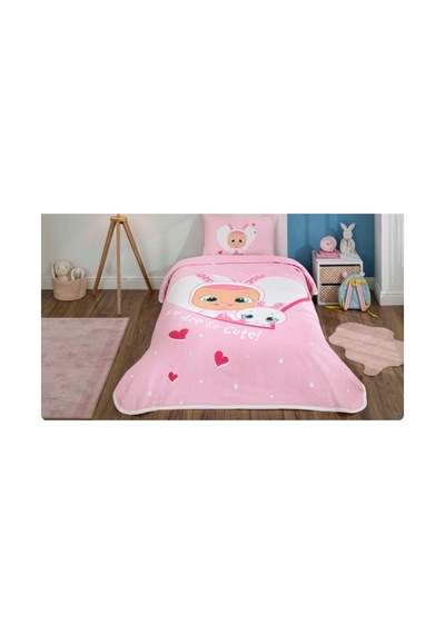 Yeni Sezon Lisanslı Cry Babıes Cute Tek Kişilik Pike Takımı Pembe