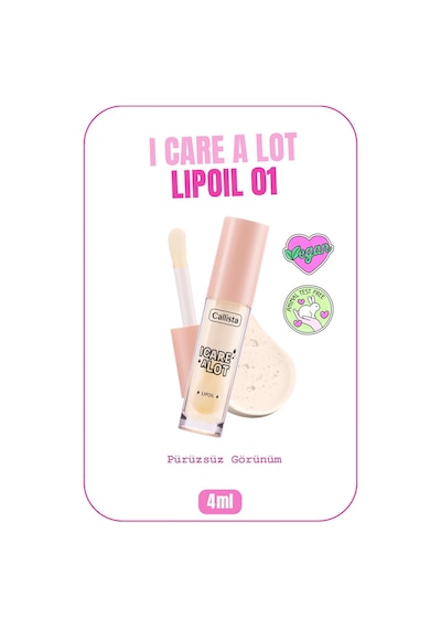 Callista I Care A Lot Lip Oil Nemlendirici Dudak Yağı - 01 Peach