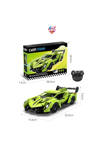 Cada Uzaktan Kumandalı Phantom Spor Araba 416 Parça Oyuncak Yapım Seti Blok Araba Ff-c51309w