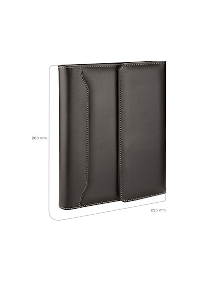 2K 2027 Yeni Yıl Organizer Ajanda Tarihli Çizgili 22x26 CM - Siyah