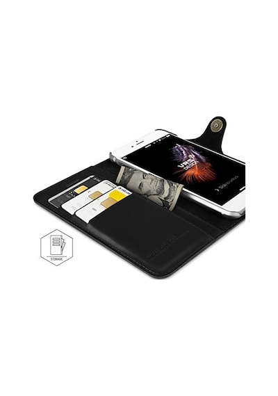 İphone 8 Plus / 7 Plus Native Diary Series Deri Kılıf Black 50 x 22