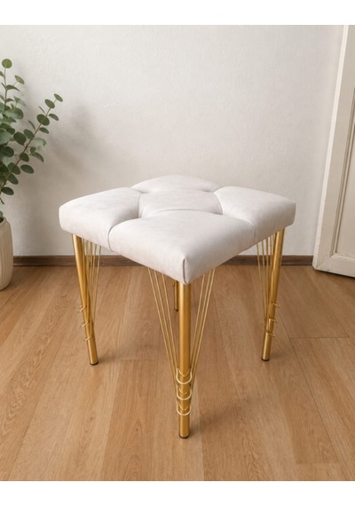 4'lü Metal Mobilya Ayağı Gold 32 Cm Sehpa Puf Koltuk Ayağı Vidalı Hairpin Ayak Altın