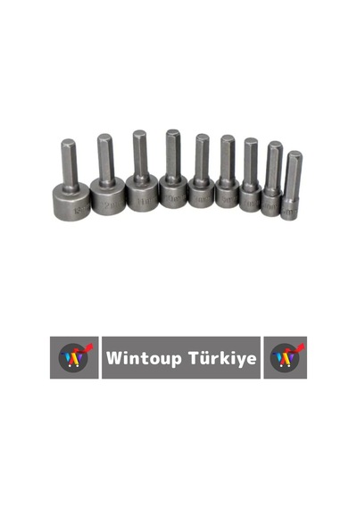 Premium Uzun Ömürlü Aşınmaya Dayanıklı Matkap Vidalama 5 Mm-13 Mm 9 Parça Manyetik Somun Adaptörü