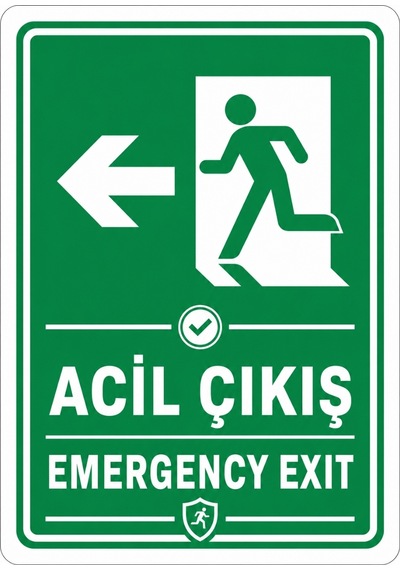 Acil Çıkış 50x70cm Pvc Isg Levha V5