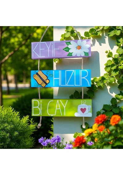 Bahçe Süsü Duvar Süsü Balkon Süsü Dekorasyon Teras Kapı Süsü Mutfak Süsü Hediyelik Eşya Ölçü 60 30 Ev Dekoru