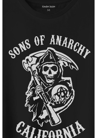 Sons Of Anarchy California Skull Hayalet Baskılı Tişört Unisex T-shirt 001