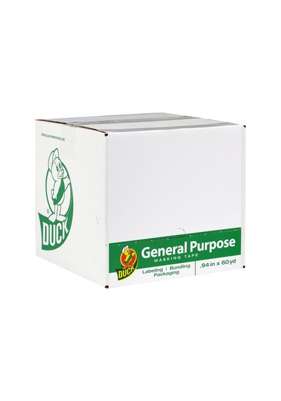 Duck Marka 286655 Genel Amaçlı Maskeleme Bandı, 0,94 İnç X 60 Yard, Bej, Paket Başına 36 Rulo
