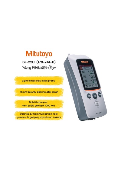 Mitutoyo Sj-220 Taşınabilir Yüzey Pürüzlülük Ölçüm Cihazı