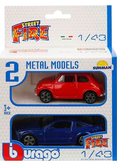 1:43 Street Fire Çiftli Arabalar 2'Li Set