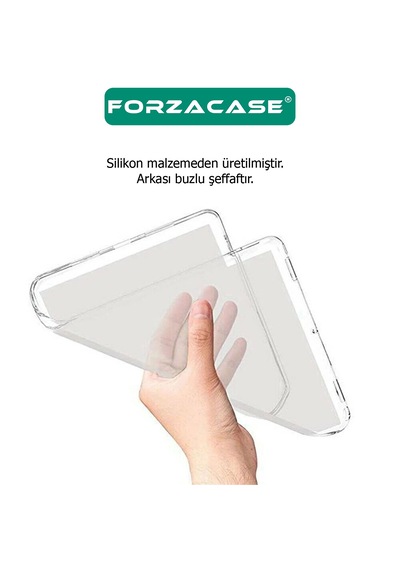 Forzacase Lenovo Idea Tab Plus 12.1 Tb361 / Tab K12 İle Uyumlu Silikon Kılıf Şeffaf - Fc013 Arka Kapak