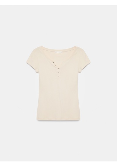 Dilvin 32688 %100 Pamuk Basic T-shirt-taş