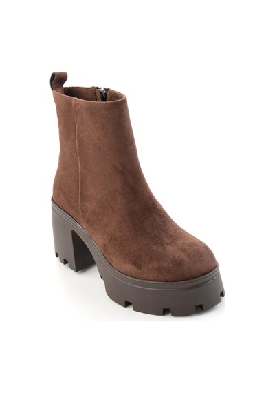 Bambi Kahve Süet Kadın Bot & Bootie K02391085172 Kahverengi