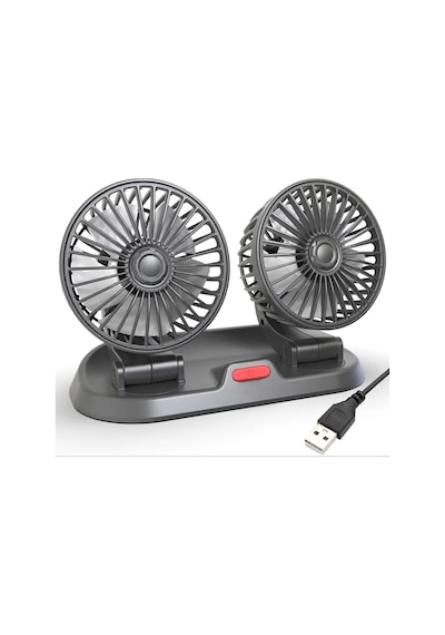 Ally F410 Usb Çift Başlıklı Araç Fanı Oto Fan Vantilatör- 5775