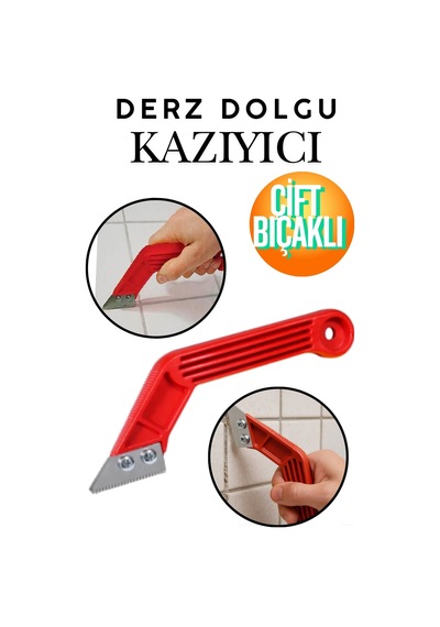 Eski Derz Kazıma Bıçağı - Testere Dişli Karbür Uçlu Derz Dolgu Temizleme Ve Yenileme Aparatı Profesyonel Derz Dolgu Kazıyıcı Bıçak - Testere Ağızlı Derz Temizleme Aparatı Temizlik Küreği Raspa
