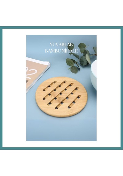 Trendexa Bambu Nihale Yuvarlak 16,5 Cm Mac Çok Renkli
