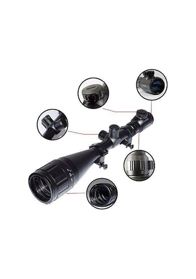 8-32x50aoeg Taktik Çift Işık Kırmızı Yeşil Kaynaklı Zoomlu Avcılık Nışan Dürbün Çok Renkli
