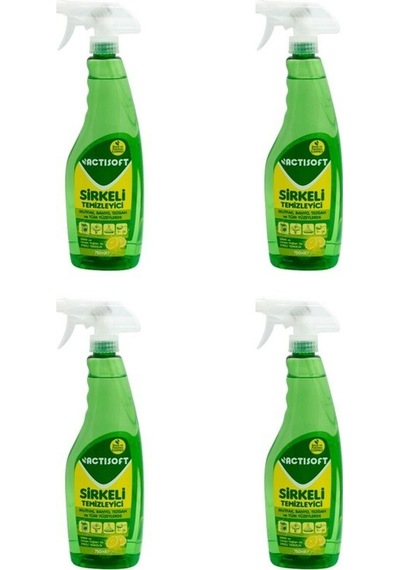 Sirkeli Temizleyici Sprey 750 Ml X 4 Adet 4'lü Set