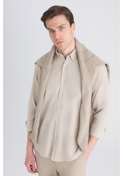 D'S Damat Ds Damat Comfort Bej Armürlü Gömlek 5hc02ıg21265m Bej